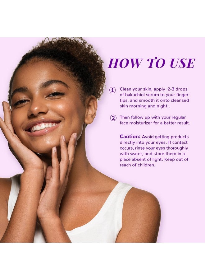 ANAI RUI Bakuchiol Face Serum For Face, Bakuchiol Retinol Alternative Serum,Smoothing Face Serum With Hyaluronic Acid & Peptide Sensitive Skin Serum, Anti Aging & Wrinkle Serum, 1Fl.Oz - Image 2