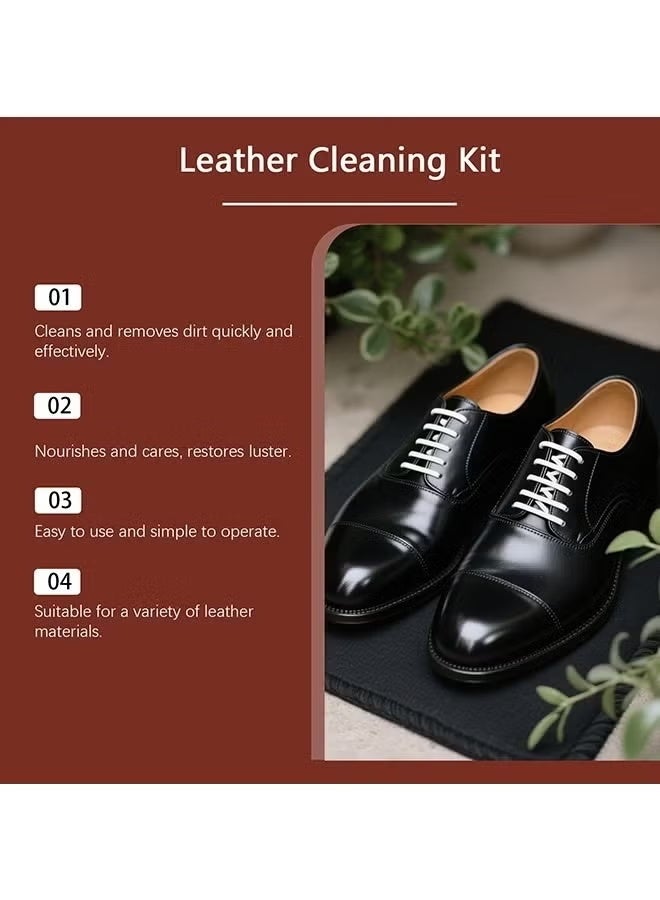 Homonth Leather Cleaning Care Set with Sponge Towel - 120ML Leather Cleaner and 120ML Leather Conditioner - Nourishing Care Shine Renovation Antifouling -Leather Furniture Cleaner for Leather Sofas Car Seats, All Leather Items - Furniture & Chair Restoration Kit - Image 2