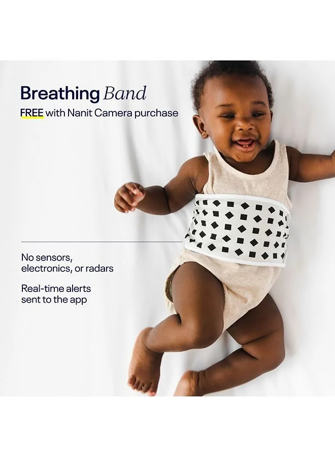 Nanit Pro Smart Baby Monitor And Wall Mount – Wi - Fi Hd Video Camera, Sleep Coach And Breathing Motion Tracker, 2 - Way Audio, Sound And Motion Alerts, Nightlight And Night Vision, Includes Breathing Band