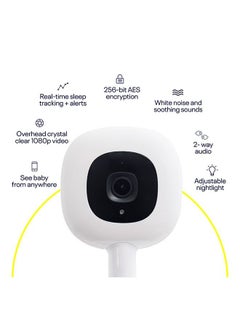 Nanit Pro Smart Baby Monitor And Wall Mount – Wi - Fi Hd Video Camera, Sleep Coach And Breathing Motion Tracker, 2 - Way Audio, Sound And Motion Alerts, Nightlight And Night Vision, Includes Breathing Band  - Image 2