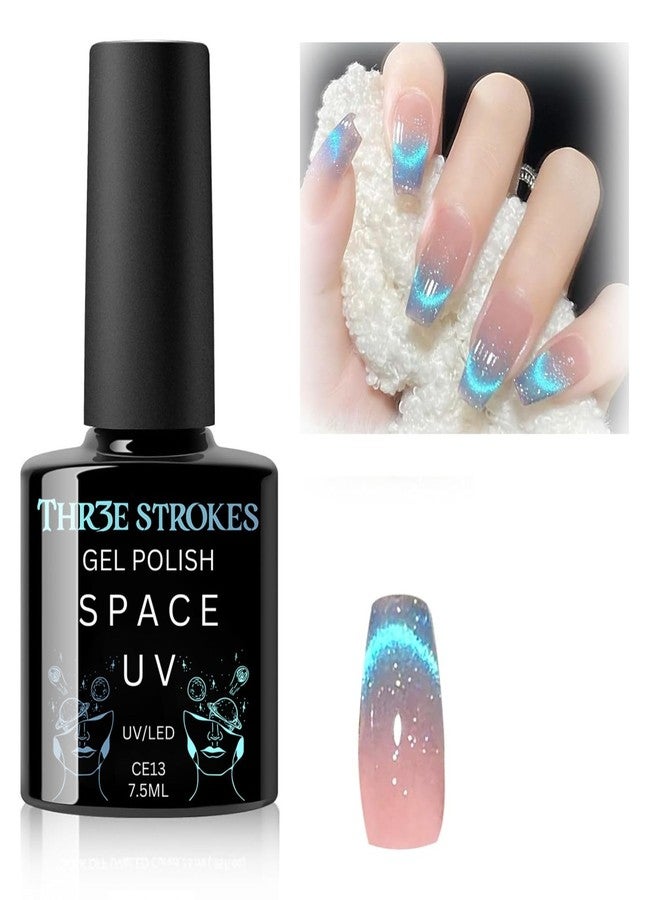 THR3E STROKES 9D Glitter Cat Eye Gel Magnetic Nail Polish Art Manicure DIY at Home Soak Off UV Gel 7.5ML (CE13, 7.5ML) - Image 1