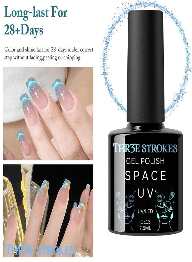 THR3E STROKES 9D Glitter Cat Eye Gel Magnetic Nail Polish Art Manicure DIY at Home Soak Off UV Gel 7.5ML (CE13, 7.5ML) - Image 4