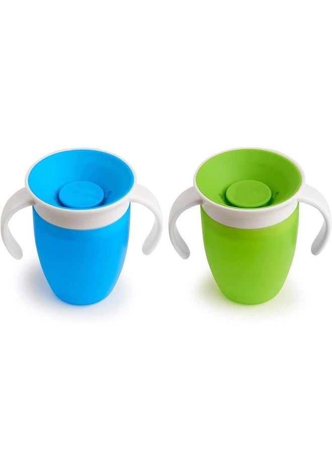 Generic - 360 Trainer and Toddler Sippy Cup Set, Spill Proof,  2 Pack, Blue/Green Leak proof and choking proof cup, learning cup - Image 1