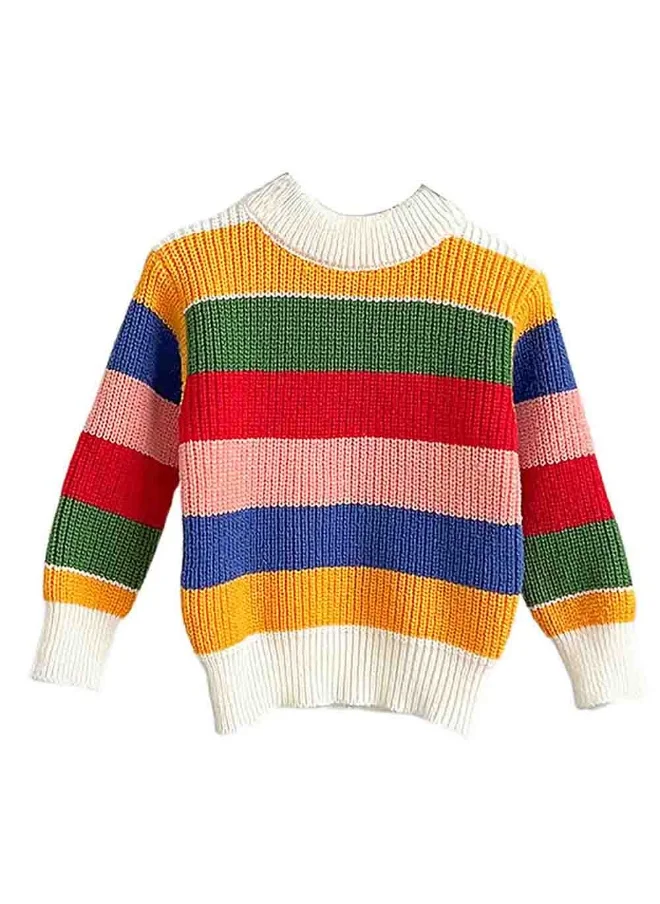 LITTLE SURPRISE BOX Multi Striped cardigan Sweater for Kids