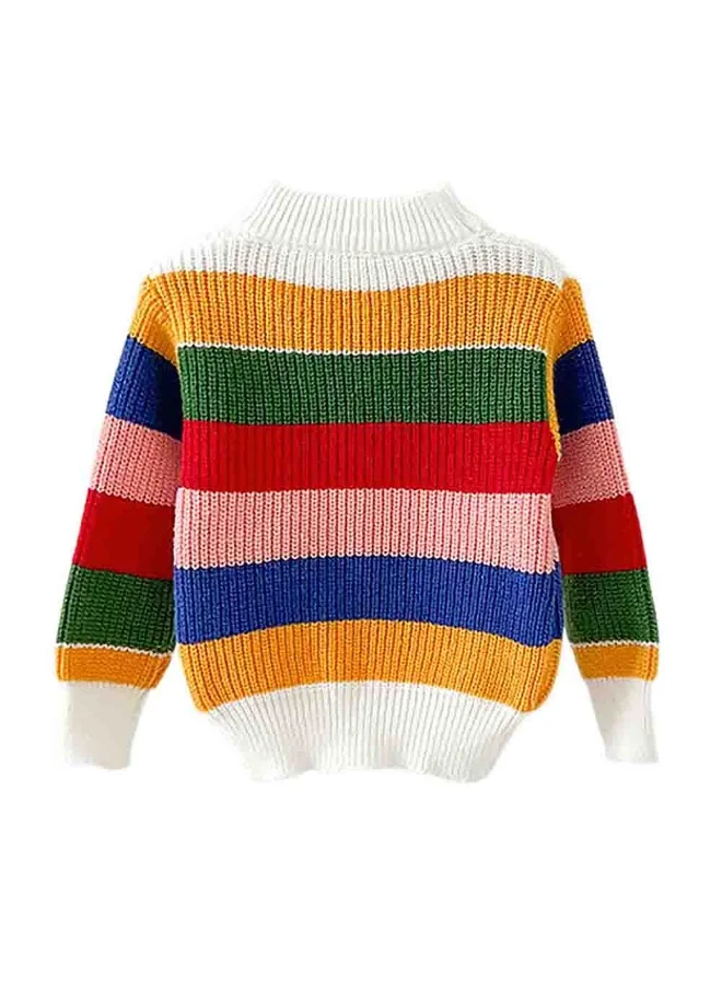 LITTLE SURPRISE BOX Multi Striped cardigan Sweater for Kids