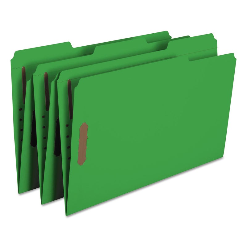 Smead Fastener File Folder, 2 Fasteners, Reinforced 1/3-Cut Tab, Legal Size, Green, 50 per Box (17140) (Pack of 1) - Image 3