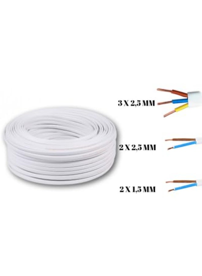 Zilco 2.5mm 3 Core PVC Flexible Wire – ZILCO, 50 Yard Roll, Durable & Easy to Install - Image 3