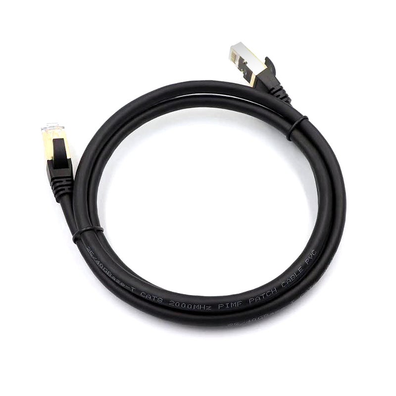 Cat8 Ethernet Cable High Speed Network Cable 40Gbps 2000Mhz/ Shielded Twisted Pair/ Gold Plated RJ45 Interface Black 5m - Image 5