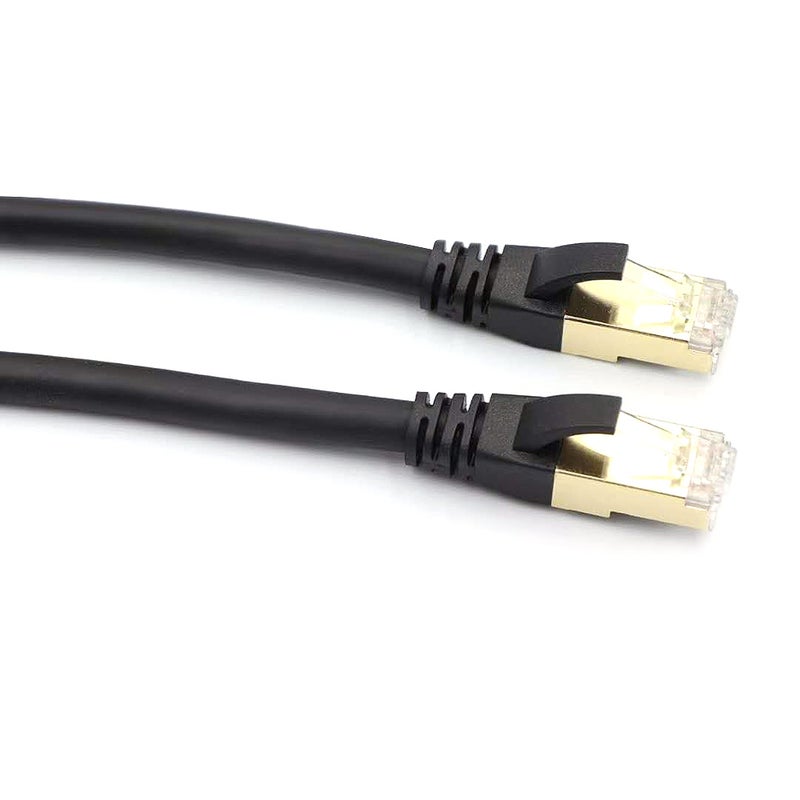 Cat8 Ethernet Cable High Speed Network Cable 40Gbps 2000Mhz/ Shielded Twisted Pair/ Gold Plated RJ45 Interface Black 5m - Image 3