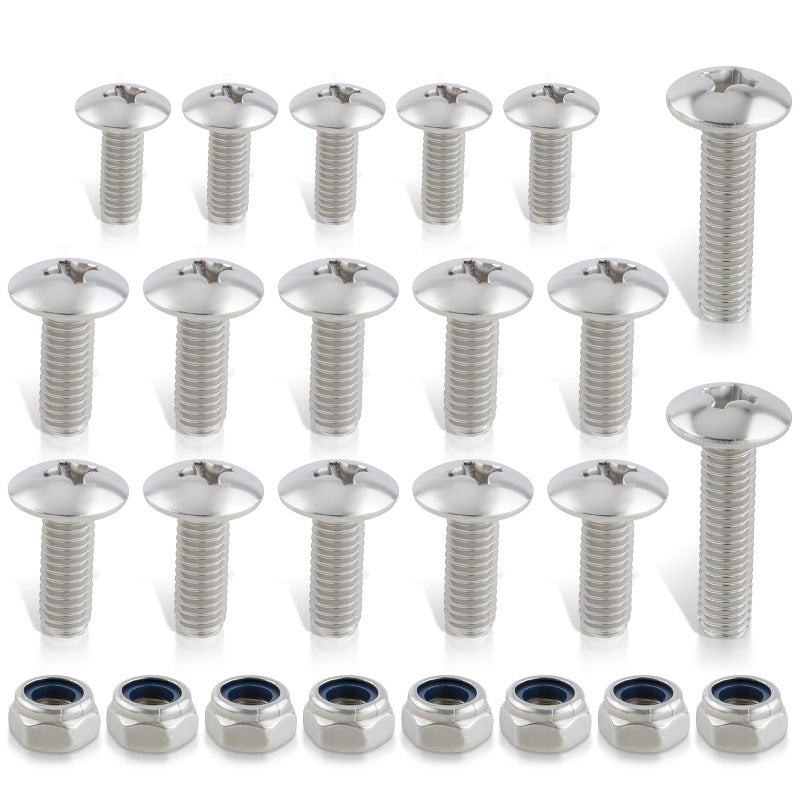 MOTOALL 25 Piece Fender Bolts Screws Nut Mount Kit Plastics Hardware Replace for Yamaha Banshee