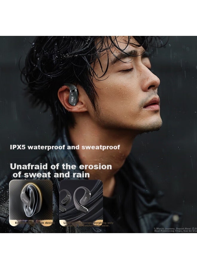Soaiy Gd35 Ai Version Bluetooth Headphones, True Wireless, Non-in, Ear-hook Style, For Sports, Running, Cycling, Calls, Noise Reduction, Compatible With Apple, Huawei, Xiaomi, Vivo, Elegant Black - Image 4