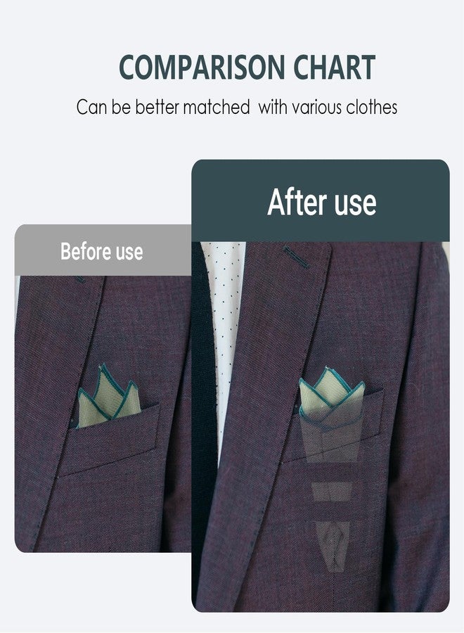 WY LIGHTING LEVEL 4Pcs Clear Invisible Pocket Square Holder for Men Pocket Square Scarf Organizer Tux Accessories for Men Vests Suits Jackets - Image 5