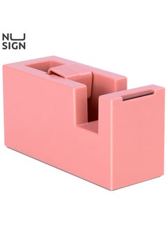 Deli Nusign ENS121 Modern Tape Dispenser - 18-60mm Width, 1Cr17 Blade & Non-Slip Silicone Base, Pink  - Image 1