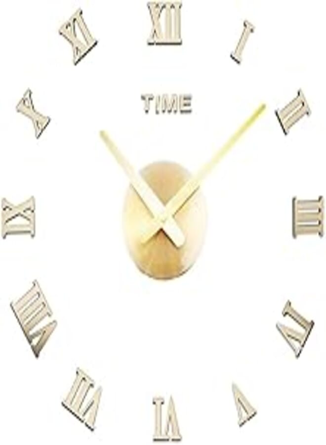 BINGTANGXUELI Co.,ltd Wall Clock 3D Big Acrylic Mirror Wall Clock Diy Quartz Watch Still Life Clocks Modern Home Decoration Living Room Stickers 27In 50-70Cm