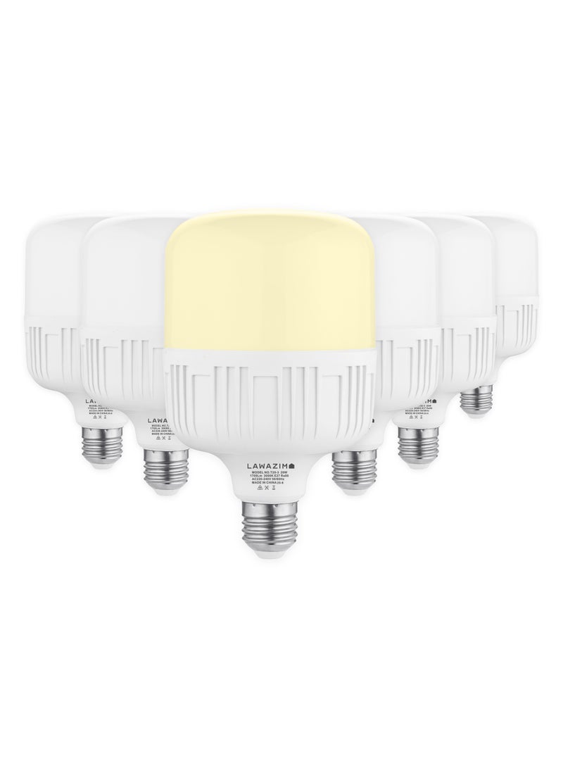 LAWAZIM 20W LED Bulb T100 E27 - 6 Pack 3000K Warm White - Jumbo Non-Dimmable Energy Saving 120W Equivalent T-Shape Bulb with 1700 Lumens and a Lifespan of 20,000 Hours - for Home and Commercial Use - Image 1