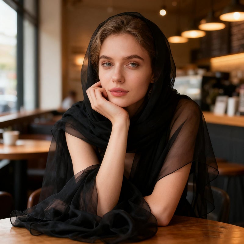 K-Elewon Solid Color Silk Feeling Scarf Fashion Scarves Wrap Long Lightweight Shawls for Women - Image 4