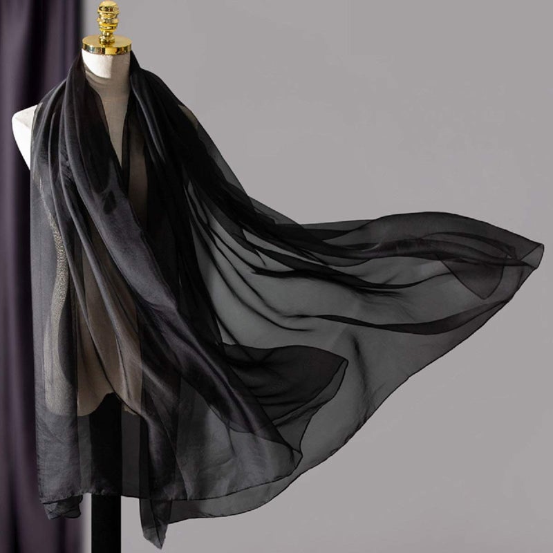 K-Elewon Solid Color Silk Feeling Scarf Fashion Scarves Wrap Long Lightweight Shawls for Women - Image 2