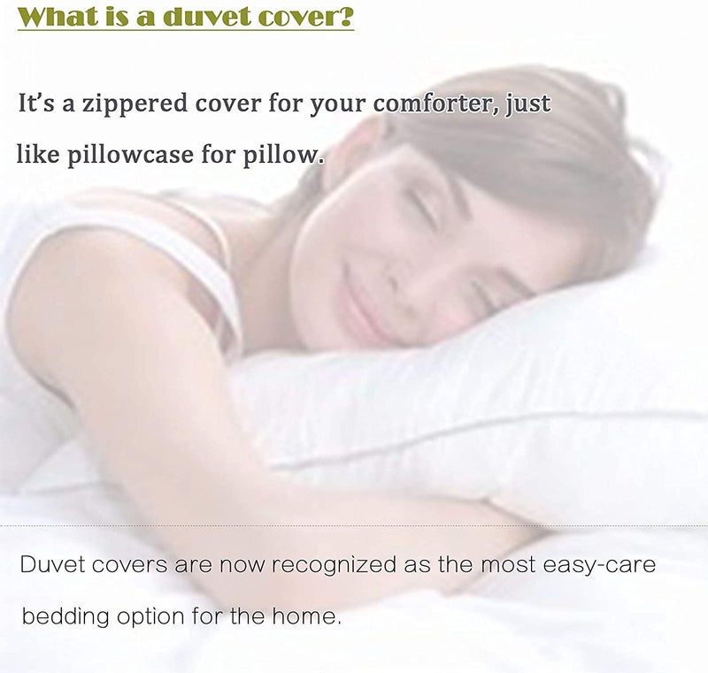 FADFAY Floral Duvet Cover Set 100% Cotton Green and Beige Striped Shabby Flower Bedding Branches Summer Bedding Reversible 600 TC Soft Zipper Comforter Cover & 2 Pillowcases，Queen - Image 4