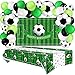 Civaner 86 Pcs Soccer Birthday Party Decorations Includes Soccer Balloon Birthday Banner Backdrop Tablecloth for Sports Event Party Supplies - Image 3