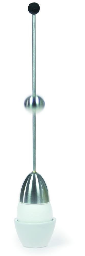 TAKE 2 Germany The Original Clack Egg Opener - German Engineered Stainless Steel Egg Topper - Premium Quality Egg Accessories (Wooden Top) - Image 2