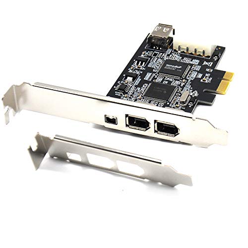 Pardarsey Padarsey PCIe Firewire Card for Windows 10, IEEE 1394 PCI Express Controller 4 Ports(3 x 6 Pin and 1 x 4 Pin), 1394a Firewire 800 Adapter for Windows 7/8/Mac OS with Low Profile Bracket and Cable - Image 2