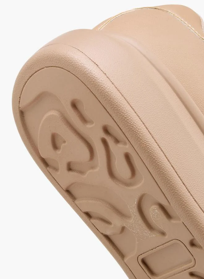 Flora Bella By Shoexpress BEIGE Women Pearl Embellished Sneakers for Women | Best Price UAE