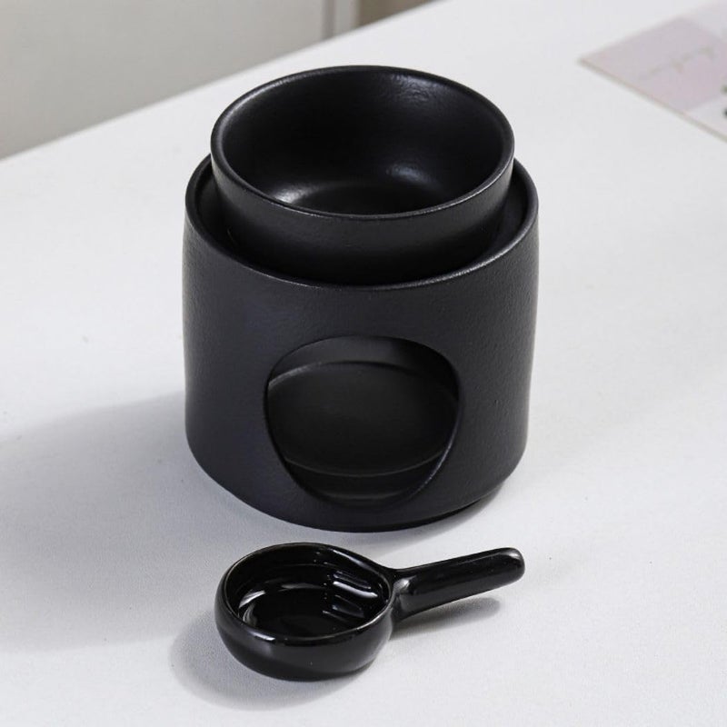 Warmself Hand Made Large Capacity Essential Oil Burner Wax Melt Burners, Aromatherapy Aroma Burner Ceramic Oil Diffuser Candle Tealight Holder Home Bedroom Decor-White - Image 2