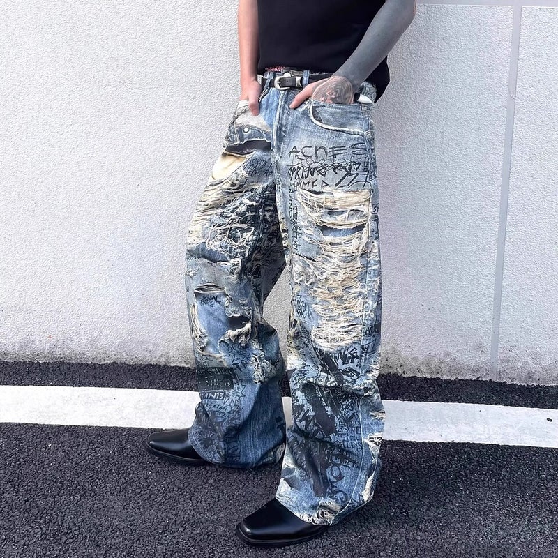 Unisex Casual Daily Denim Jeans - Image 2