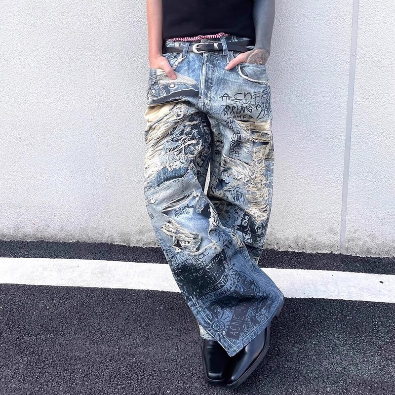 Unisex Casual Daily Denim Jeans - Image 3