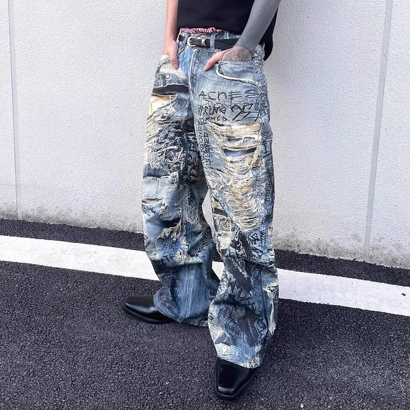 Unisex Casual Daily Denim Jeans - Image 4