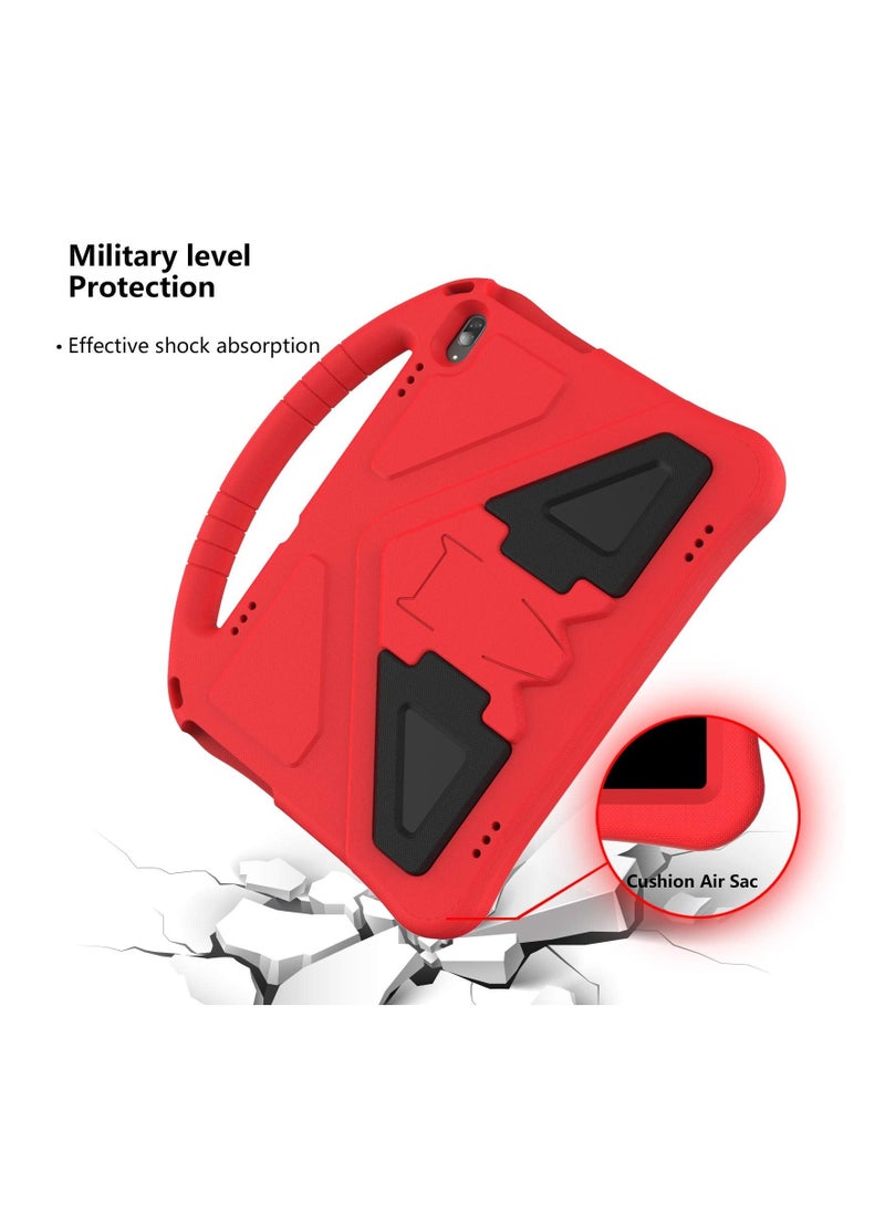 كابتن تيك Tablet Case for Lenovo Tab M10 HD TB X505F X505L for Kids Durable Lightweight EVA Shockproof Protective Handle Stand Cover for Lenovo Tab M10 10.1" All Inclusive Anti Drop Bracket Case Red - Image 3