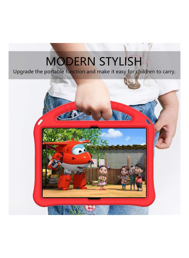 كابتن تيك Tablet Case for Lenovo Tab M10 HD TB X505F X505L for Kids Durable Lightweight EVA Shockproof Protective Handle Stand Cover for Lenovo Tab M10 10.1" All Inclusive Anti Drop Bracket Case Red - Image 5