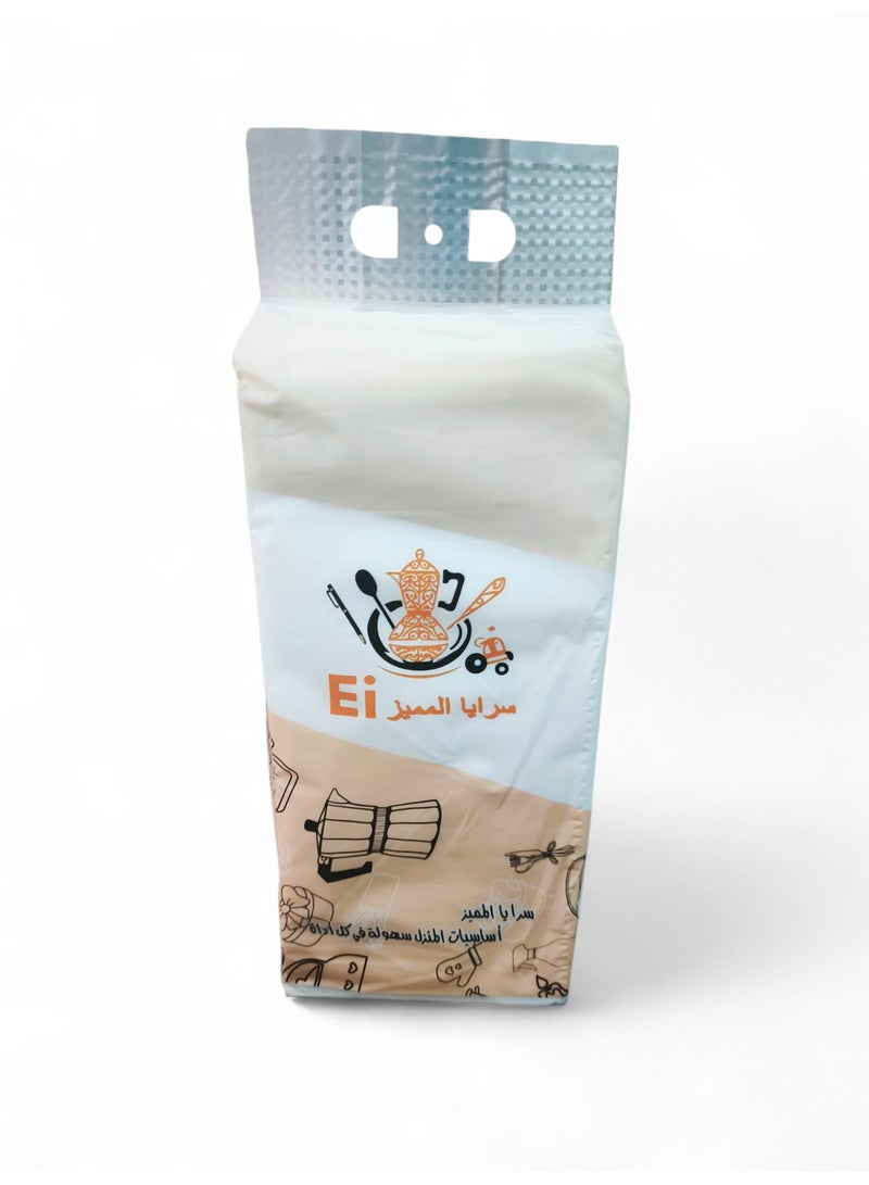 EI 3 عبوات من مناديل معلقة على الحائط مكونة من 4 طبقات تحتوي كل عبوة على 1200 منديل ورقي - Image 4