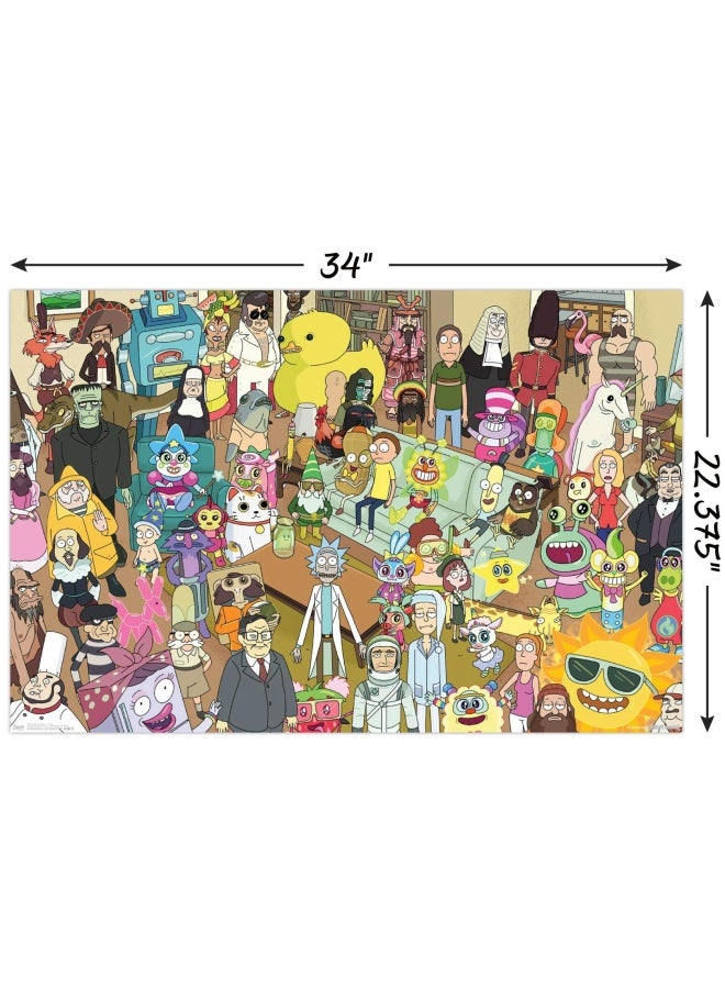 Trends International Trends International Rick And Morty  Group Wall Poster 22375 x 34 Unframed Version  - Image 3