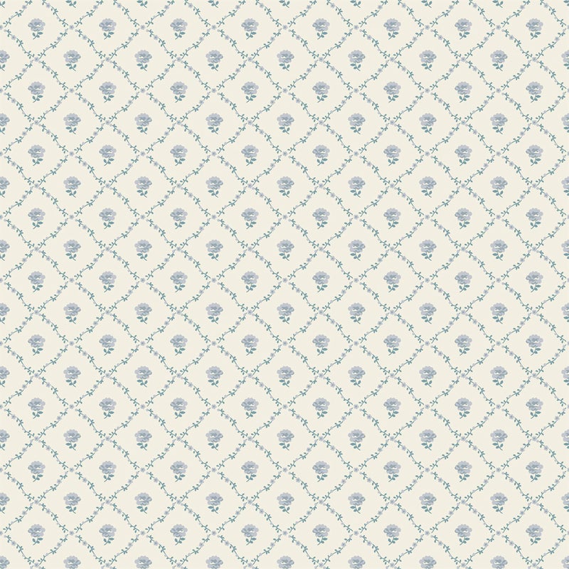 Laura Ashley Kate Pale Seaspray Blue Wallpaper