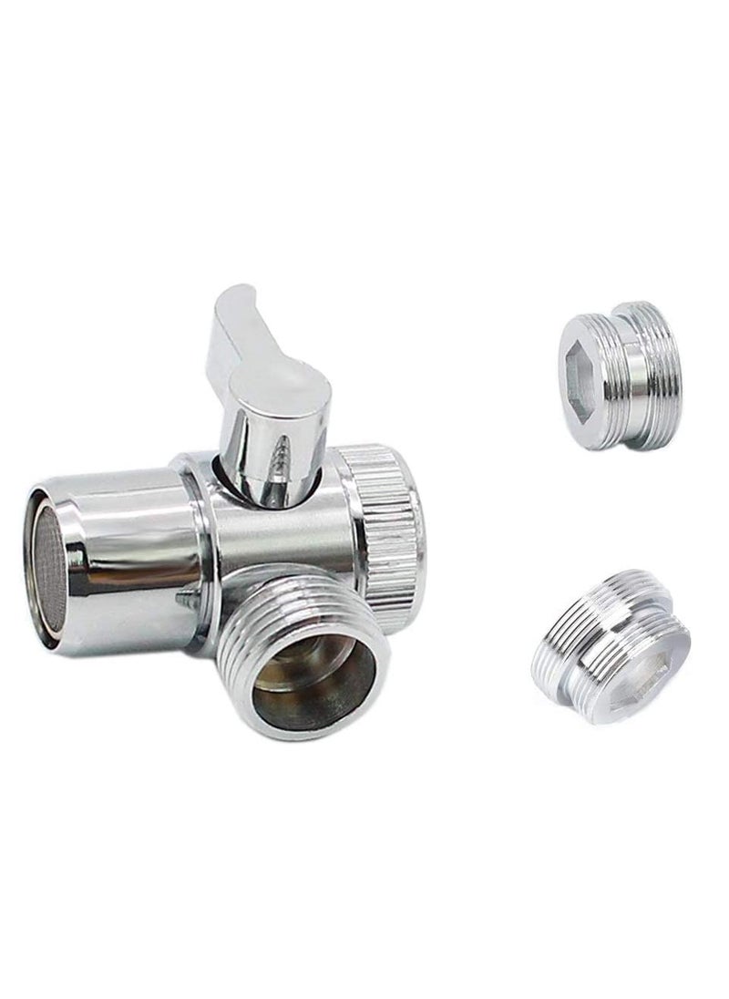 Shower Attachment for Bath Taps Diverter Valve Attachment Add to Filler  28mm 24mm Diverter, Bidet Chrome M22 X M24/M28