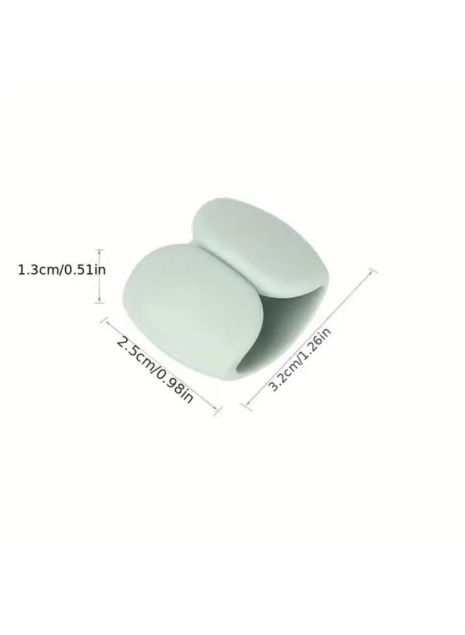 5 Pcs White Multifunctional Cable Clips for Charging Earphones Desk - Image 3