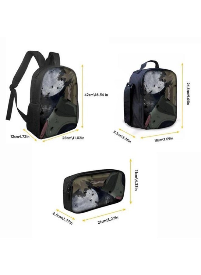 عام حقيبة ظهر مطبوعة بالرسوم المتحركة + حقيبة يد + مجموعة حقيبة قلم، مجموعة حقيبة عملية من ثلاث قطع (يتوفر الطلاب والأطفال والأصدقاء وتسلق الجبال وما إلى ذلك) - 7 - Image 3