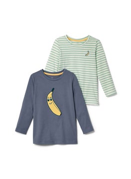 Tchibo Toddlers Boy 2 Pieces Embroidered Long Sleeves T Shirt, Multicolor  - Image 2