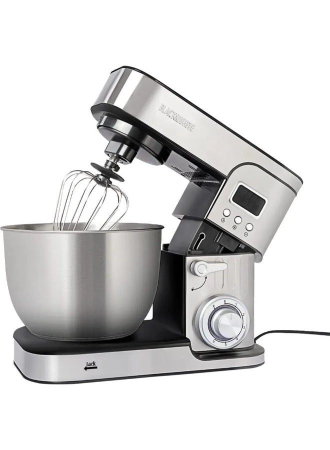 Black & White Digital Stand Mixer, 12.5 Liter, 2200 Watt, Silver - SV-1222D