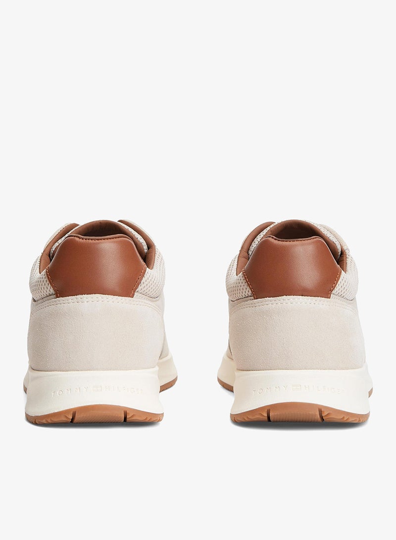 TOMMY HILFIGER Suede Mixed Texture Trainers - Image 3