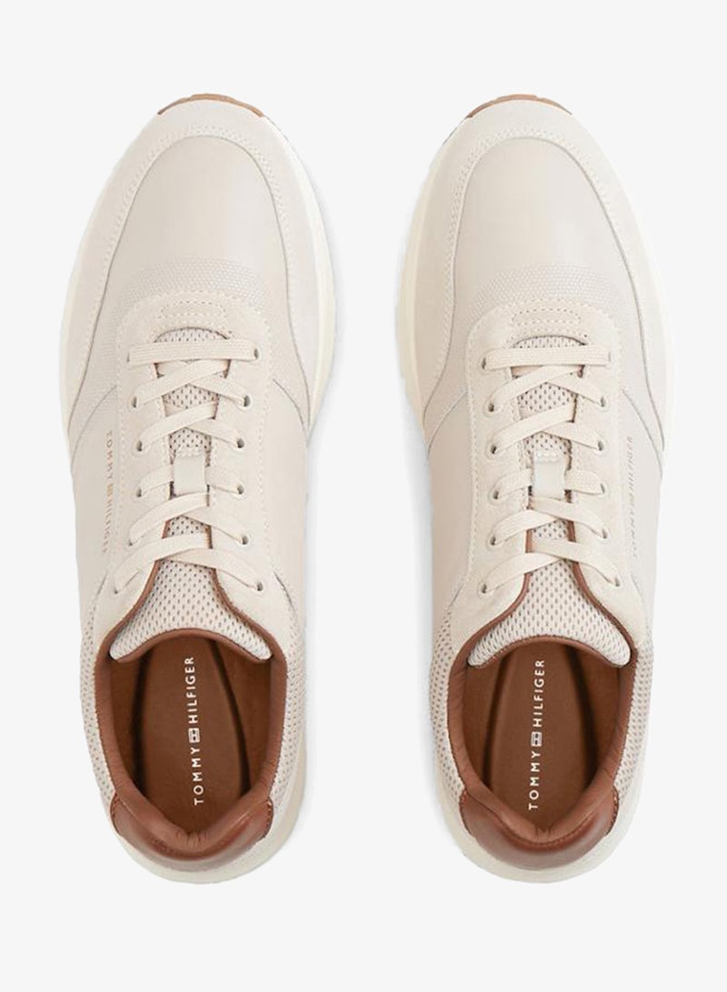 TOMMY HILFIGER Suede Mixed Texture Trainers - Image 4