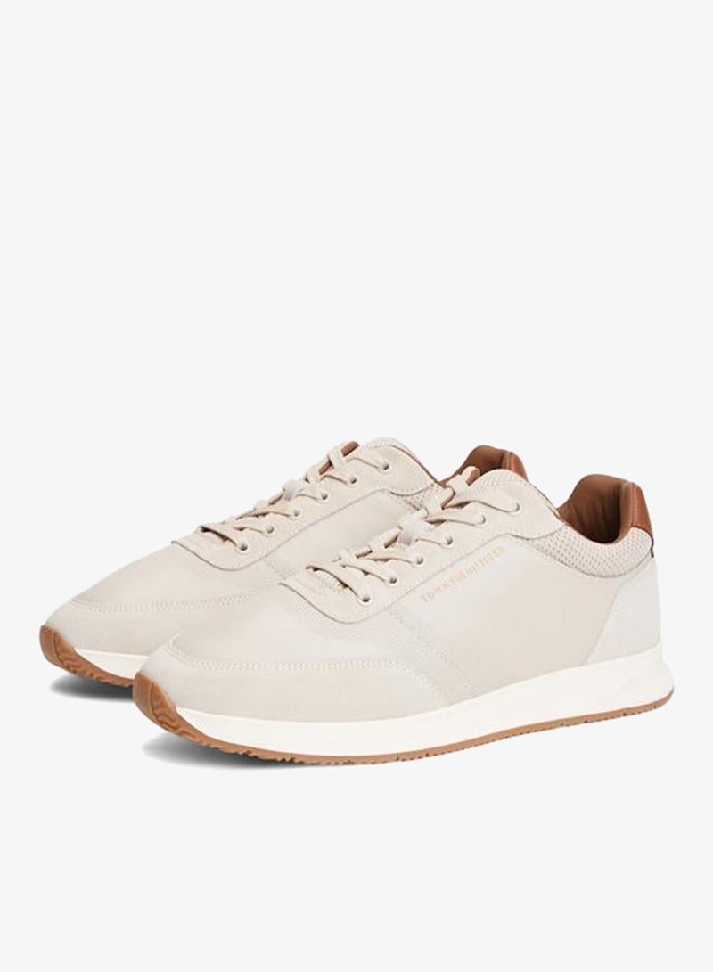 TOMMY HILFIGER Suede Mixed Texture Trainers - Image 2
