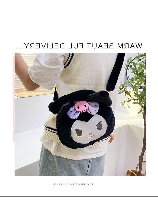 Sanrio Sanrio Kuromi Shoulder Bag Plush Bag Crossbody Bag Bucket Storage Bag  - Image 2