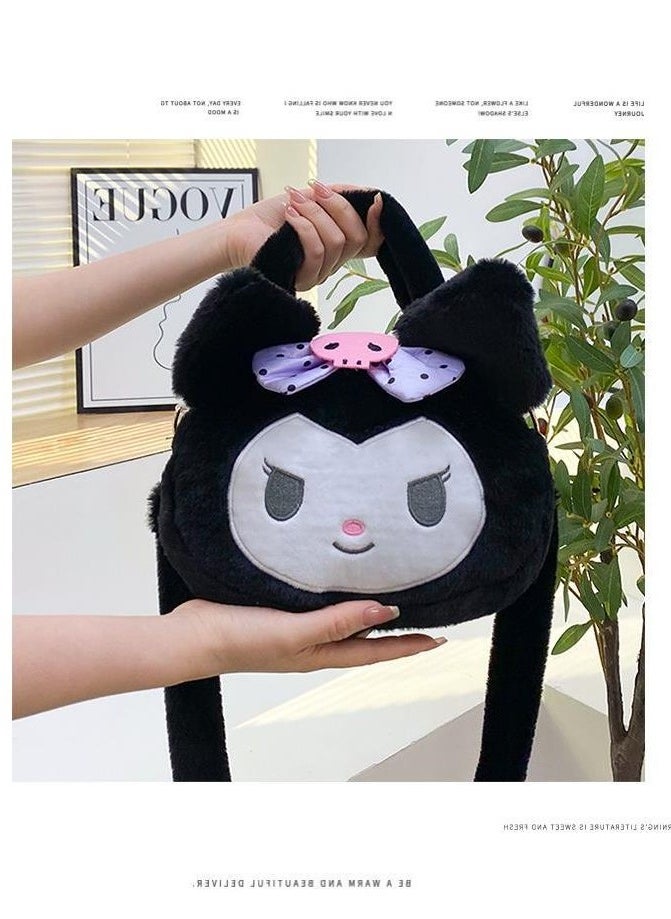 Sanrio Sanrio Kuromi Shoulder Bag Plush Bag Crossbody Bag Bucket Storage Bag  - Image 3