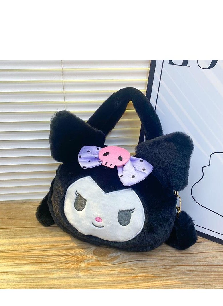 Sanrio Sanrio Kuromi Shoulder Bag Plush Bag Crossbody Bag Bucket Storage Bag  - Image 4