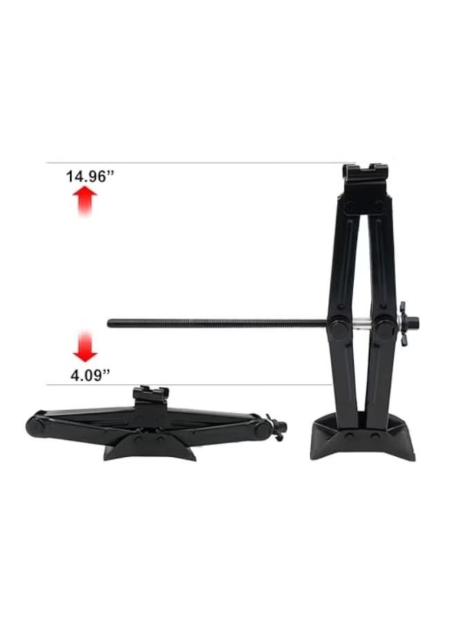 1.5 Ton Scissor Car Jack with Hand Crank, Portable Mechanical Lift Jack for Cars, SUVs and MPVs, Heavy-Duty Emergency Tire Change Tool - Image 4