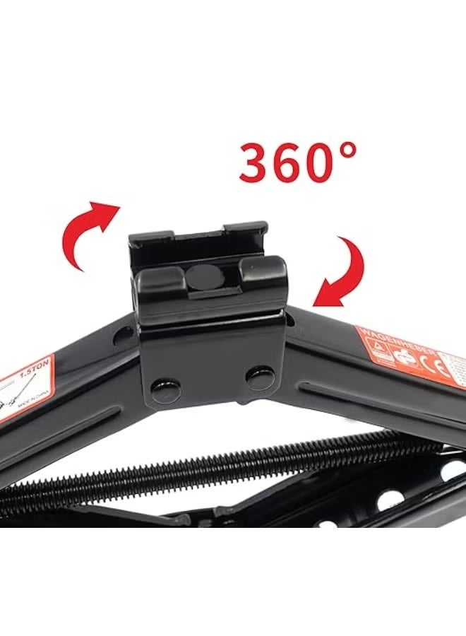1.5 Ton Scissor Car Jack with Hand Crank, Portable Mechanical Lift Jack for Cars, SUVs and MPVs, Heavy-Duty Emergency Tire Change Tool - Image 5