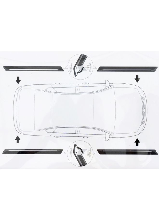 NIBEMINENT 4-Piece Car Body Rear Bumper Protective Strip - Image 4