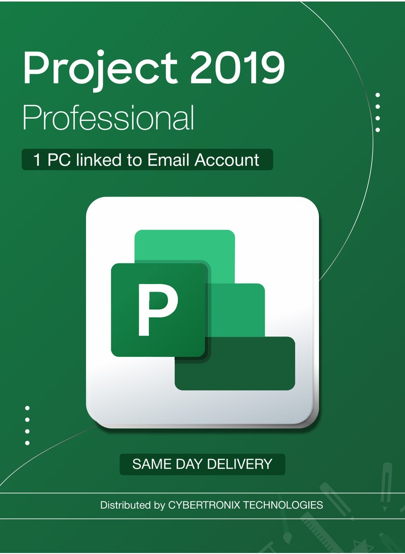 Office - Microsoft Project 2019 Professional - 1 PC License Linked to Email Account | Digital License | Same-Day Delivery - Image 1